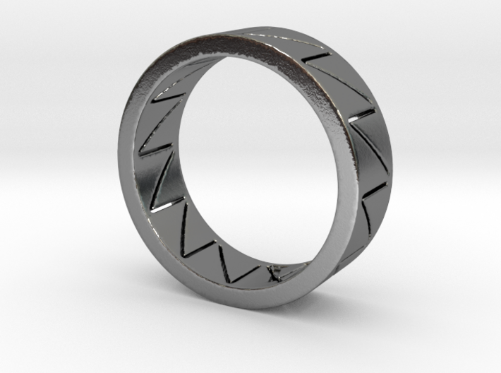 Visionary Crazy V Ring By Kris Kitchen  Ring Size  3d printed 