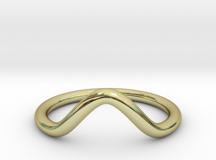 Wave Midi Ring 3d printed 