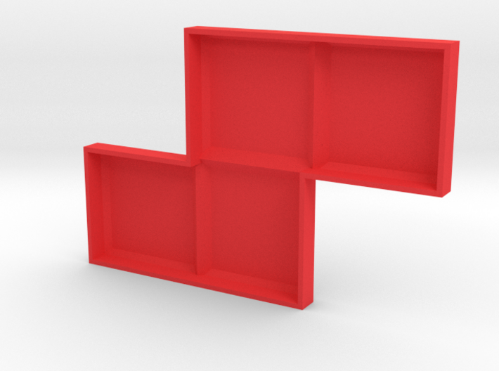 Red Zigzag Coaster 3d printed 