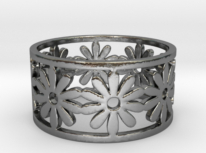 33 Daisy Ring V1 Ring Size 7.75 3d printed 