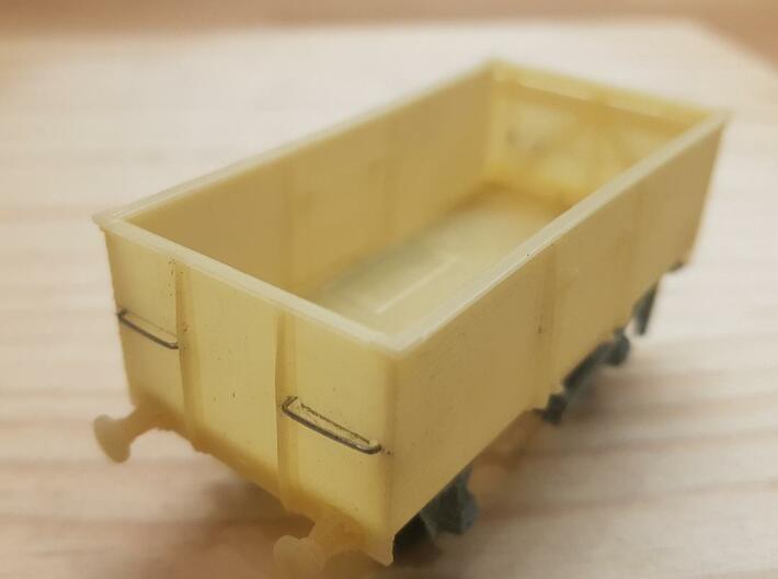 PO_13t coal_wagon_In_4mm 3d printed By tigger1805. On Cambrian C35  9' wheelbase steel solebar chassis and Alan Gibson  OO Gauge 12mm Wheels pinpoint bearings
