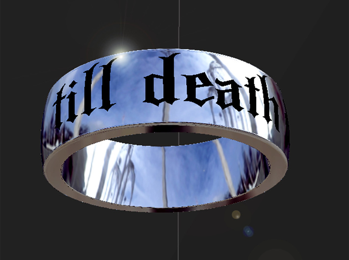till death do us part Wedding Band Ring sz 12 3d printed 