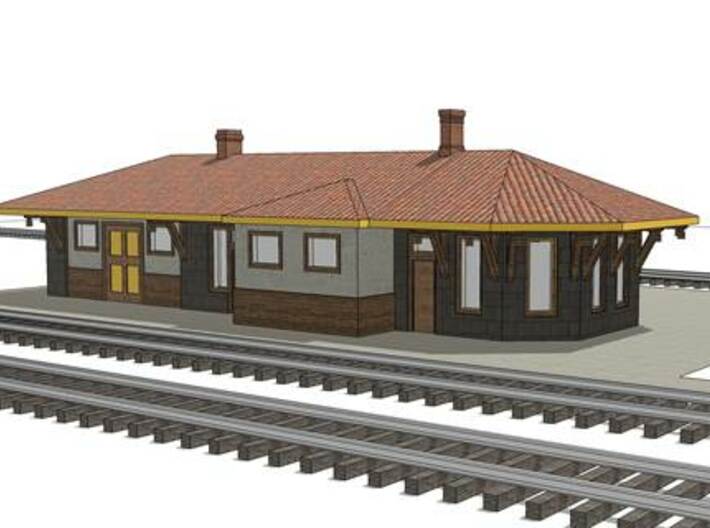 Antonito Depot H0 scale 3d printed 
