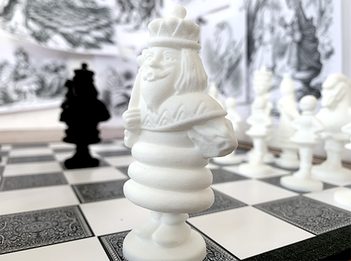 KING - Alice's Adventures in Wonderland 3d printed White King (front)