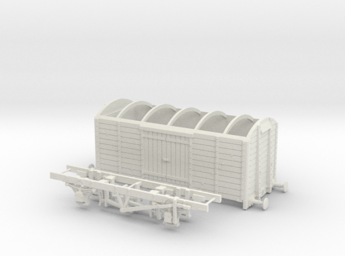 HO Scale LBSCR 8 ton Covered Goods Wagon 3d printed