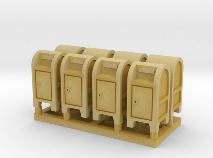 (8) HO Postboxes Mailboxes 3d printed
