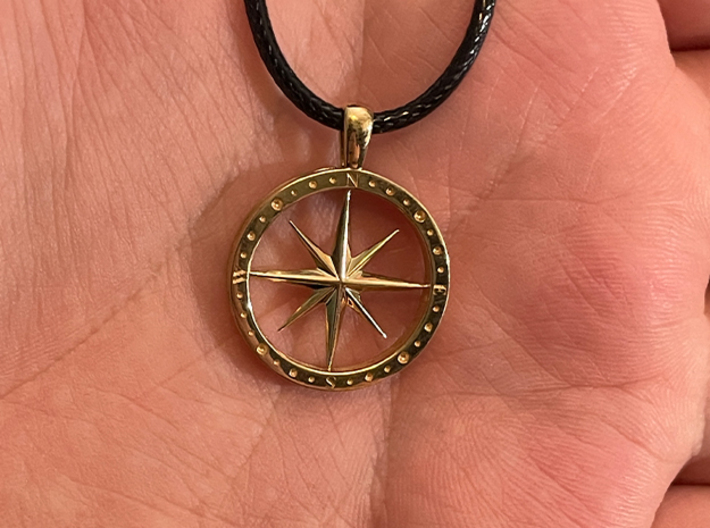 Compass Pendant 3d printed 