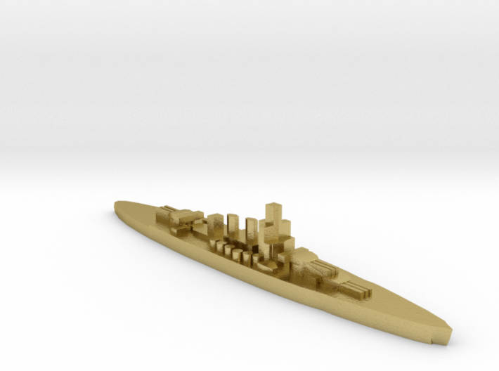 Italian Littorio class battleship 1:5000 WW2 brass 3d printed