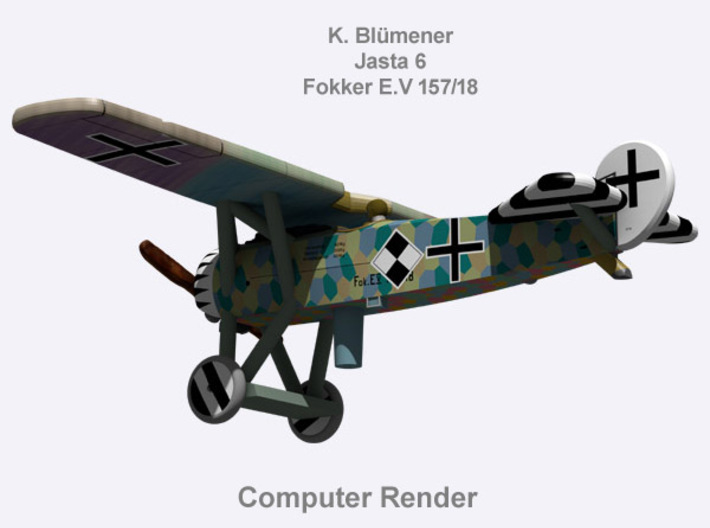 Kurt Blümener Fokker E.V (full color) 3d printed