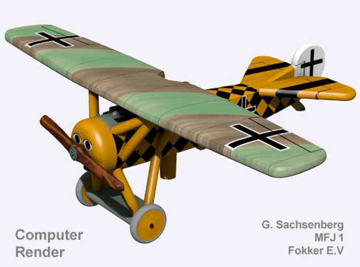 Gotthard Sachsenberg Fokker E.V (full color) 3d printed