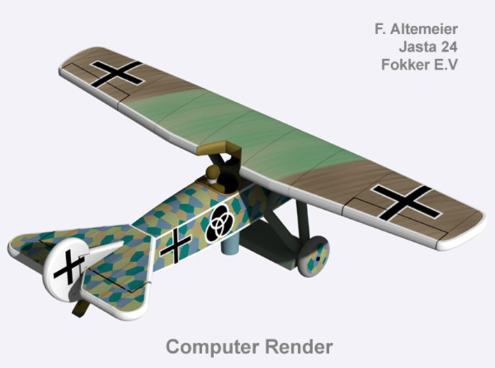 Friedrich Altemeier Fokker E.V (full color) 3d printed 