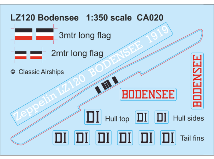 Bodensee Hull 1:350 scale 3d printed Bodensee full coloue decal sheet available in my eBay store.