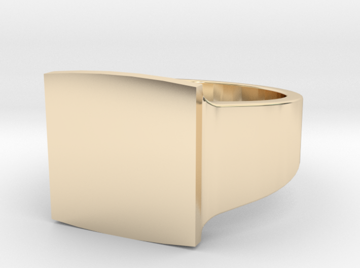 Contemporary signet band All sizes, Multisize 3d printed