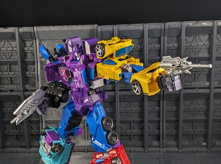 TF Combiner Wars Truck Matrix adapter 3d printed G2 Menasor with Adapter and Replacement hands