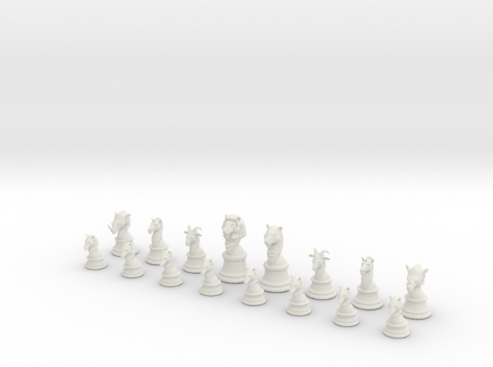 Chess Set (one player side) - Animal Kingdom 3d printed