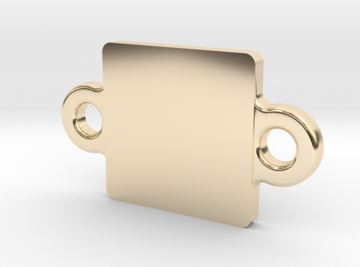 custom square pendant 1 letter 3d printed