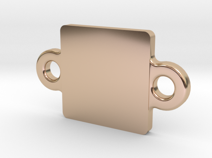 custom square pendant 1 letter 3d printed