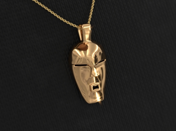 Jewelry African Songye Mask Pendant 3d printed 