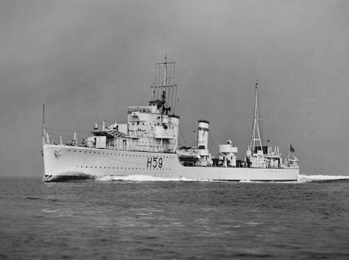 Nameplate HMS Gallant 3d printed G-class destroyer HMS Gallant.
