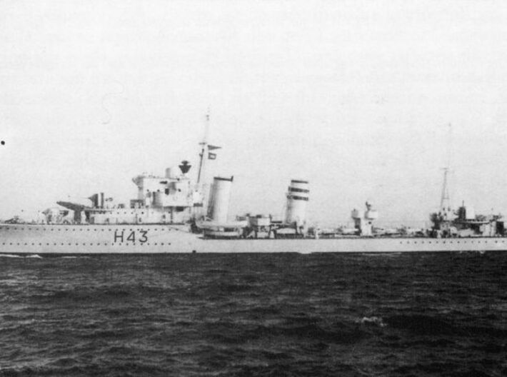 Nameplate HMS Havock 3d printed H-class destroyer HMS Havock.