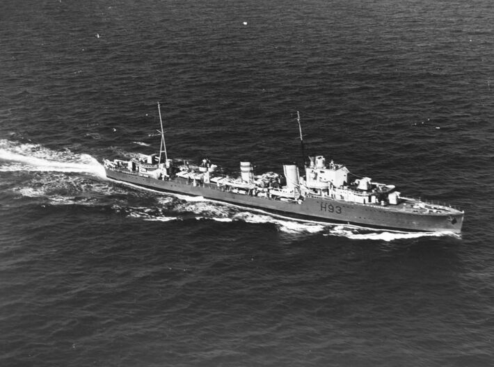 Nameplate HMS Hereward 3d printed H-class destroyer HMS Hereward.