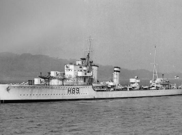 Nameplate HMS Grafton 3d printed G-class destroyer HMS Grafton.