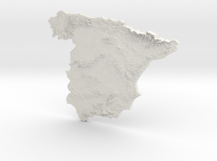 Spain heightmap 3d printed