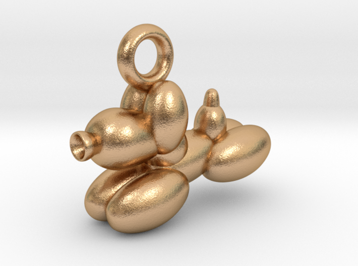 Dog Pendant Balloon Style Laying Down Position 3d printed