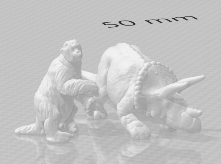 Megatherium prehistoric creature 6mm models set wh 3d printed 