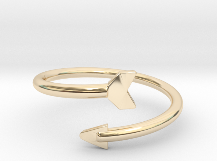 Helical arrow ring All sizes, Multisize 3d printed
