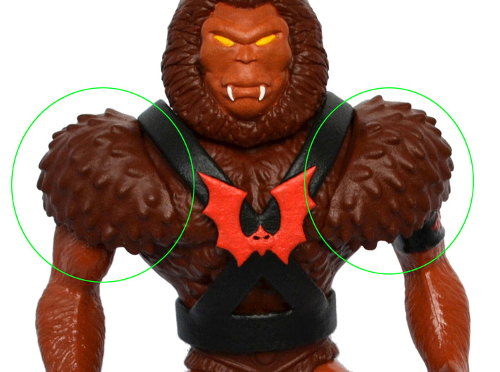 Grizzlor Furry Shoulders VINTAGE/Origins 3d printed