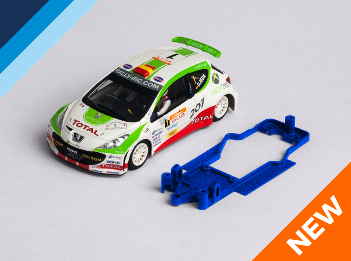 1/32 Avant Slot Rally Chassis Type 1 Slot.it pod 3d printed Chassis compatible with Avant Slot Peugeot 207 body (not included)