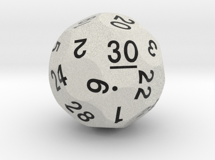 d30 Optimal Packing Sphere Dice 3d printed