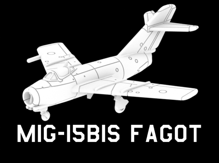 MiG-15bis Fagot 3d printed