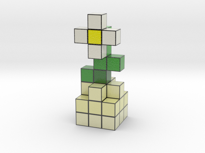 DAISY VOXEL FLOWER DECORATION 3d printed