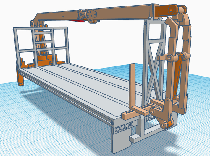 1/64th 24 foot Building material supply flatbed  3d printed 