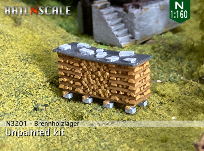 Brennholzlager (N 1:160) 3d printed
