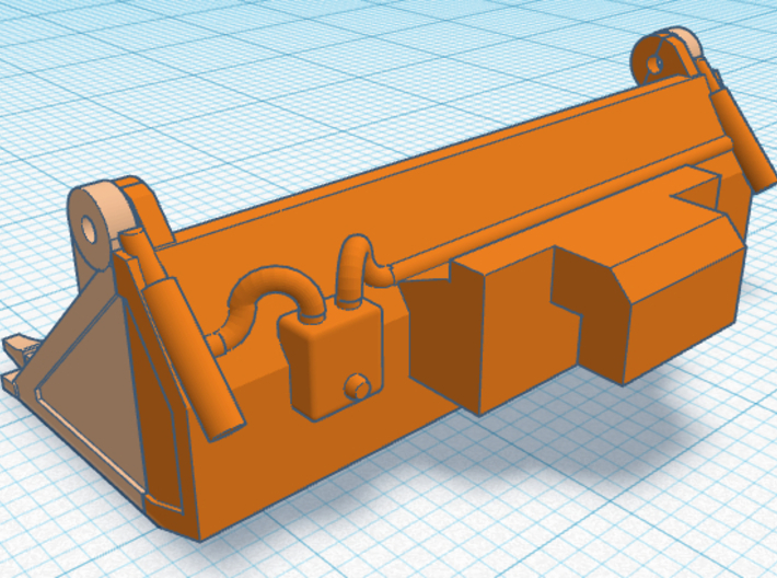 1/87th 4 in 1 bucket for a skid steer 3d printed 