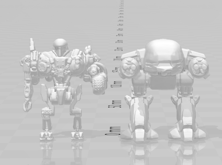 RoboCain HO scale 20mm miniature model robot mecha 3d printed 