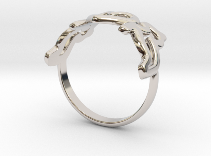 Swedish Dala horse heart ring 3d printed Swedish Dala horse heart ring