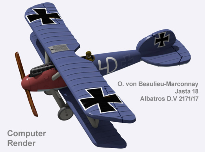 Beaulieu-Marconnay Albatros D.V (full color) 3d printed