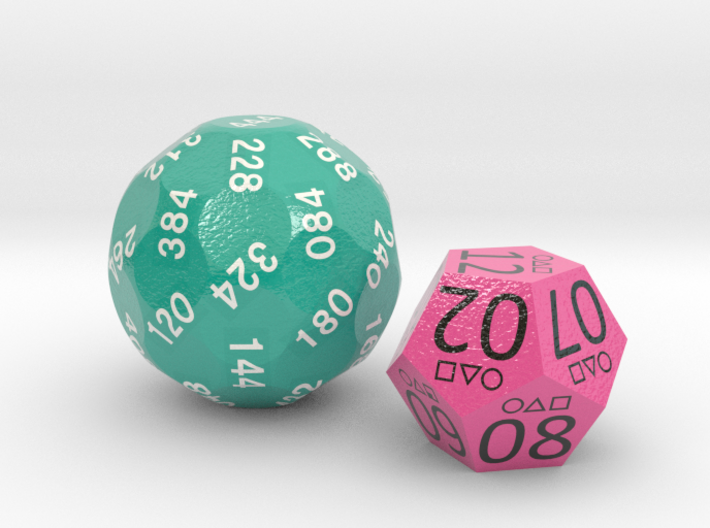 Squid Game d456 in two dice (d12 and d38) 3d printed