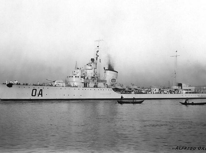 Nameplate Alfredo Oriani 3d printed Oriani-class destroyer Alfredo Oriani.