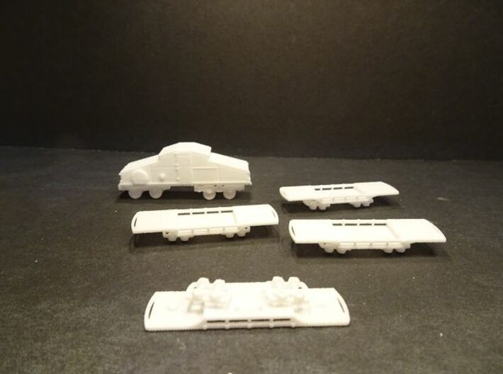 1/144 French WWI narrow gauge train 3d printed
