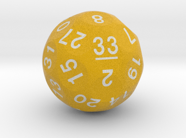 d33 Sphere Dice &quot;Dirty Knee&quot; 3d printed