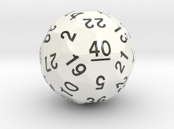 d40 Sphere Dice &quot;Naughty Forty&quot; 3d printed