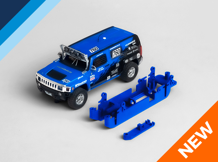 1/32 SCX Hummer H3 Chassis (XL Arm) 3d printed Chassis compatible with SCX Hummer H3 body (not included)