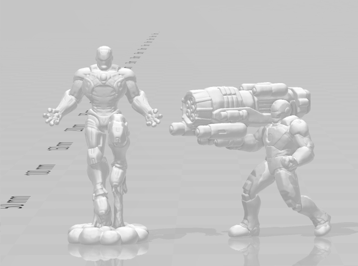 Iron Man Proton Cannon HO scale 20mm miniature rpg 3d printed 