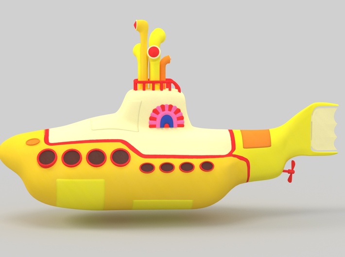  1:144 Scale Yellow Submarine Miniature Model 3d printed how to paint you YellowSubmarine 