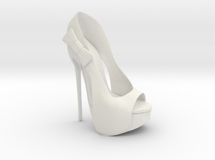 Right Peeptoe High Heel with Bow 3d printed